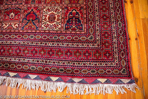 Bokhara Afghan Rug designed by Bakhtiari 